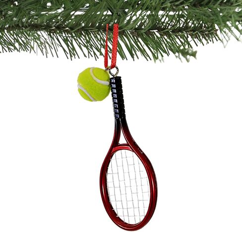 Kurt Adler D0552 Tennis Racket With Ball Christmas Ornament in Saudi Arabia