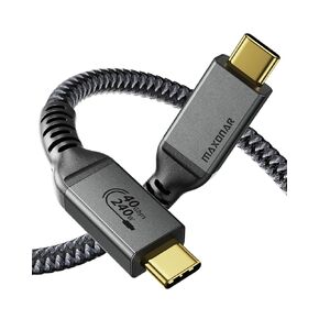 [4Ft] Thunderbolt 4 Cable 240W, Support 40Gbps Data Sync and 8K/5K for Thunderbolt 4/3 Monitor, Docking Stations and More