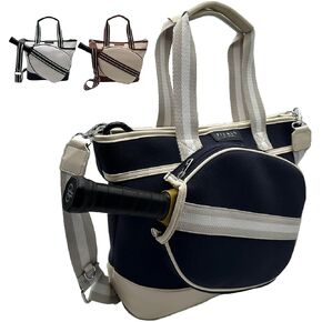حقيبة حمل نسائية Pickln Designer من Picklball | حذاء أنيق من الجلد الفاخر من القماش الفاخر لطيف على شكل مجداف للنساء وغطاء هدية للسيدات