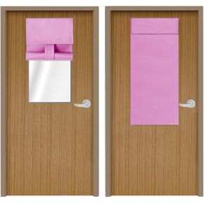 MALOKI 1 Pcs Classroom Door Window Cover French Curtains Blackout Shades for Classroom Windows Blocks Light Through Glass Door Window Room Darkening Curtains 10" Wx40 H Easy to Install Curtains