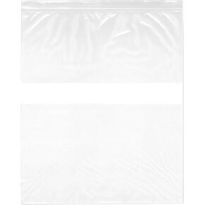 Plymor 20" x 24" (Pack of 50), 4 Mil with White-Block Heavy Duty Zipper Reclosable Plastic Bags