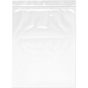 Plymor 8" x 10" (Pack of 100), 4 Mil with Hang-Hole Heavy Duty Zipper Reclosable Plastic Bags