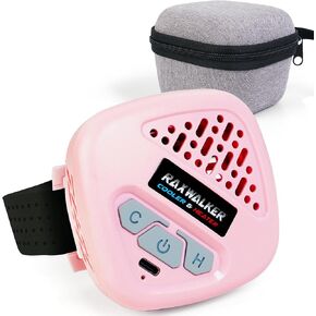 Raxwalker 2-in-1 Portable Electric Heating Pad Cooling Pad for Neck Back Pain Relief, Wireless Instant Hot & Cold Therapies Device Outdoor Exercise, Wearable Heated Pad for Women Period Cramps - Pink in Kuwait