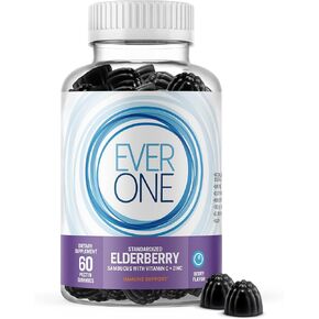 Sambucus Elderberry Gummies for Adults with Vitamin C and Zinc- Immune Support Supplement - Vegan, Gelatin Free, Gluten Free, GMO Free- Delicious Berry Flavored, Black Elderberry Immune Gummy Vitamins