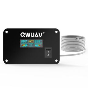 2000W Sump Pump Battery Backup System Remote On/Off Switch with LCD Display and 23 Feet Cable