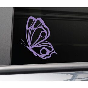 Butterfly Vinyl Decal Laptop Car Truck Bumper Window Sticker, 5.75 x 5.25, Purple
