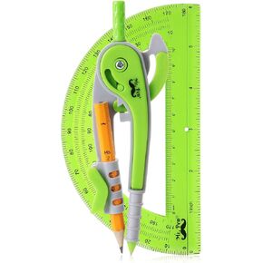 Mr. Pen- Compass and Protractor Set, Red, Compass Geometry Tool, Protractor and Compass Set, Compass Drawing Tool, Drawing Compass, Protractor Set, Geometry Compass, Math Compass for Geometry