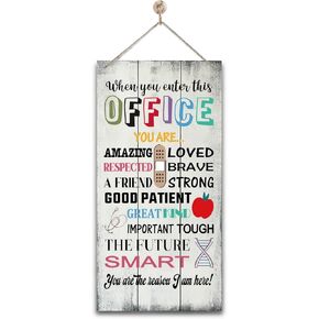 Motivational Office Signs Decor, When You Enter This Office, Hanging Wood Sign Office Décor, Vintage Nurse Office Décor, Wood Wall Art Office Décor, Infirmary Decor Plaque, Hospital Decoration