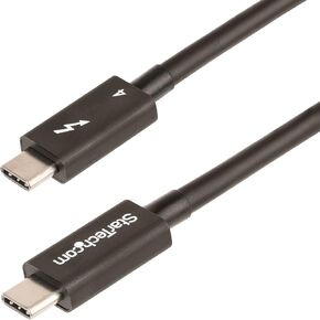 StarTech.com 6ft (2m) Active Thunderbolt 4 Cable - 40Gbps - 100W PD - 4K/8K Video - Thunderbolt Cable - Compatible w/USB4/DP Alt Mode, Thunderbolt 3, USB 3.2/Type-C (A40G2MB-TB4-CABLE)