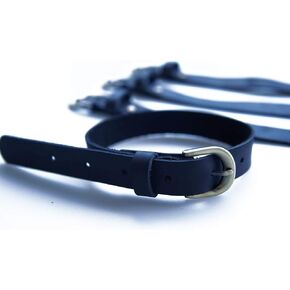 Jeereal Genuine Leather Stirrup Straps (4 Pack) with Metal Buckle Adjustable Length in Kuwait