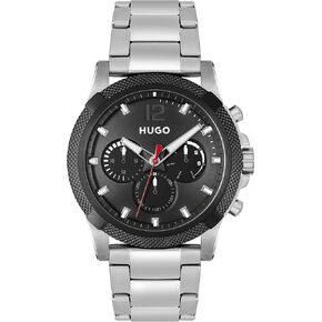 HUGO #Impress for HER Women's Multifunction Stainless Steel Case and Link Bracelet Watch, Color: Carnation Gold (Model: 1540136)