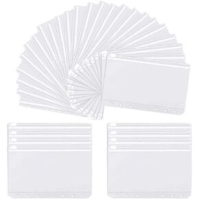 جيوب الموثق، FOME 30 قطعة A6 6 فتحات بسحاب جيوب موثقة مقاومة للماء من مادة PVC النقدية وأظرف الميزانية النقدية حقيبة أوراق فضفاضة لـ 6 حلقات قابلة لإعادة الملء مخطط دفتر الملاحظات in Kuwait