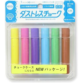 White Dustless Chalk, 6-Pieces (DCC-6-W)