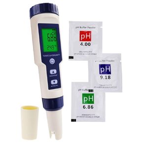 Water Quality Meter, IP67 PH Salinity TDS EC Conductivity Temperature Tester Pen, Water Analysis Detector Tool