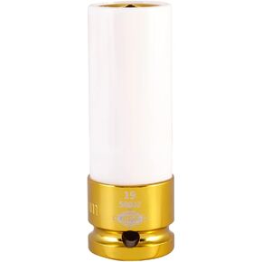 AFF Mag Wheel Power Sockets, 1/2" Drive, 19mm, Chrome Molybdenum Steel, Plastic Sleeve and Inner Cap, 58002