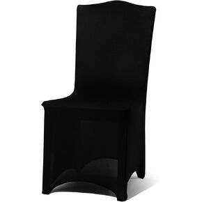 Black Chair Covers 100 Pack, Spandex Folding Chair Covers, Universal Stretch Washable Fitted Slipcovers for Wedding, Party, Celebration, Black