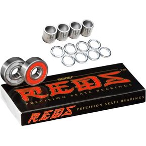 Bones Reds Skateboard Bearings 8-Pack - for Skateboards, Longboards, Scooters, Spinners