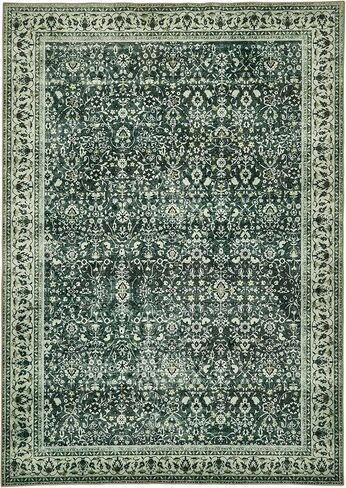 Andency 5x7 Area Rug for Living Room, Dark Grey Washable Vintage Boho Bedroom Rug, Non-Slip Stain Resistant Door Mat, Retro Printed Indoor Home Decor Rug for Dining Room Kitchen in Saudi Arabia