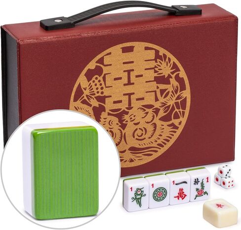 Yellow Mountain Imports Mini American Mahjong Travel Game Set with Nylon Case, Racks, Wind Indicator and Dice in Saudi Arabia