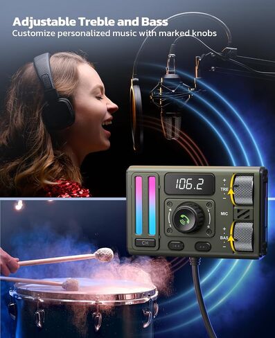 محول سيارة Nulaxy Bluetooth 5.3 مع تركيب فتحة تهوية وإلغاء الضوضاء DSP، QC3.0 & Type-C PD شاحن سيارة لاسلكي FM راديو يدعم الجهير والتعزيز الثلاثي، والمكالمات بدون استخدام اليدين in Kuwait