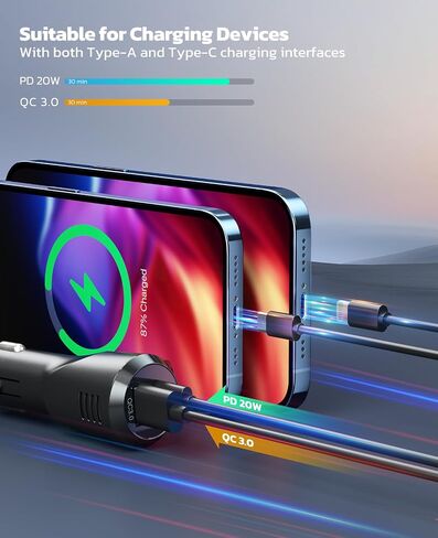 محول سيارة Nulaxy Bluetooth 5.3 مع تركيب فتحة تهوية وإلغاء الضوضاء DSP، QC3.0 & Type-C PD شاحن سيارة لاسلكي FM راديو يدعم الجهير والتعزيز الثلاثي، والمكالمات بدون استخدام اليدين in Kuwait
