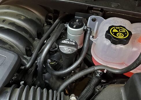 J&L Oil Separator Co. 3.0 Oil Separator Compatible with 2019-2024 Chevy Silverado/GMC Sierra 1500 5.3L/6.2L & 2021-2024 Chevy Tahoe, Suburban, & GMC Yukon/Yukon XL 5.3L/6.2L Driver Side (Black) in Saudi Arabia