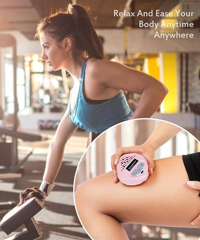 Raxwalker 2-in-1 Portable Electric Heating Pad Cooling Pad for Neck Back Pain Relief, Wireless Instant Hot & Cold Therapies Device Outdoor Exercise, Wearable Heated Pad for Women Period Cramps - Pink in Kuwait