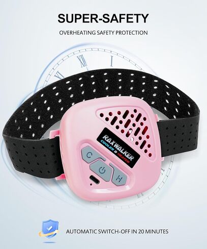 Raxwalker 2-in-1 Portable Electric Heating Pad Cooling Pad for Neck Back Pain Relief, Wireless Instant Hot & Cold Therapies Device Outdoor Exercise, Wearable Heated Pad for Women Period Cramps - Pink in Kuwait