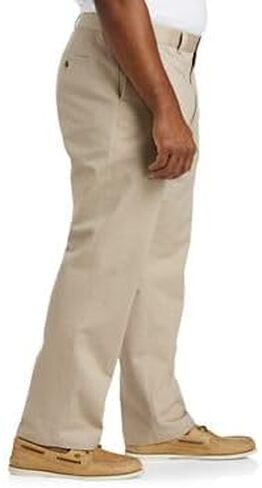 DXL Big + Tall Essentials Men's Big and Tall Flat-Front Twill Pants in Saudi Arabia