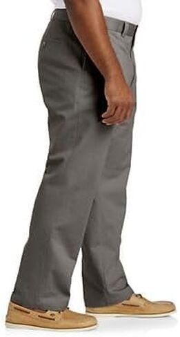 DXL Big + Tall Essentials Men's Big and Tall Flat-Front Twill Pants in Saudi Arabia