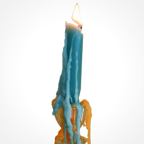 Candlestock Hippie Drippy Drip Candles - Pack of 6 Dripping Taper Candles - Wine Bottle Melting Candles (Ivory) in Saudi Arabia