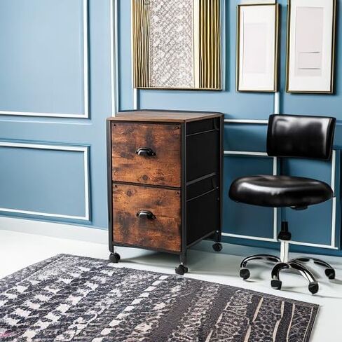 خزانة ملفات متنقلة من TOPSKY، خزانة ملفات عمودية من القماش لحجم الحروف (بني ريفي، درجان) in Kuwait