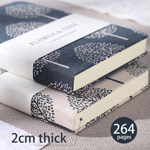 مجلة الأزهار الصلبة للكتابة، دفتر ملاحظات مبطن للنساء، A5، 200 صفحة، دفتر ملاحظات متوسط ​​الحجم 6 × 8، مجلة شخصية من الكتان المطبوع على شكل زهرة، دفتر ملاحظات مسطح، مجلة القراءة، أزرق. in Kuwait