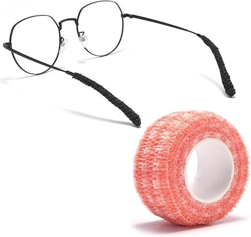 Glasses Ear Cushion Bandage, Eye Glasses Ear Grippers Anti Slip, Glasses Temple Tips, Glasses Arm Cushion, Eyeglass Ear Cushions for Pain, Temple Sleeves Tips Ear Pads for Glasses,Black in Saudi Arabia