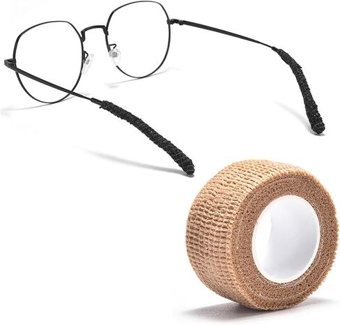 Glasses Ear Cushion Bandage, Eye Glasses Ear Grippers Anti Slip, Glasses Temple Tips, Glasses Arm Cushion, Eyeglass Ear Cushions for Pain, Temple Sleeves Tips Ear Pads for Glasses,Black in Saudi Arabia