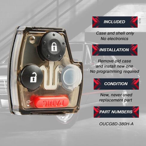 حافظة ووسادة عن بعد للدخول بدون مفتاح من Key Fob تناسب Honda Accord Civic Pilot (KR55WK49308، MLBHLIK-1T، N5F-S0084A) in Kuwait