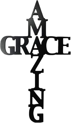 Put The Amazing Grace Wood Cross Decor Look My Crosses Wall Decor for Home Bedroom in Saudi Arabia