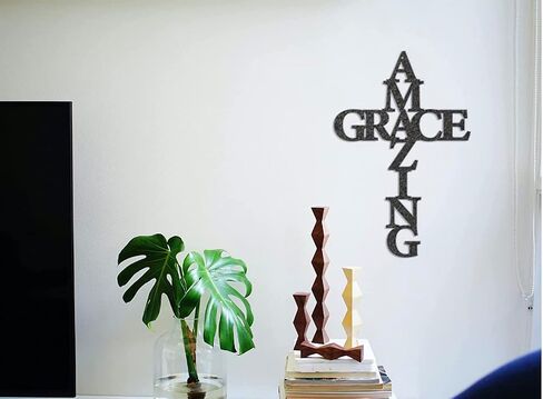 Put The Amazing Grace Wood Cross Decor Look My Crosses Wall Decor for Home Bedroom in Saudi Arabia
