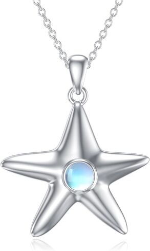 Mermaid Necklace for Women 925 Sterling Silver Mermaid Pendant Necklace with Moonstone Mermaid Jewelry Gift for Women Girls in Saudi Arabia