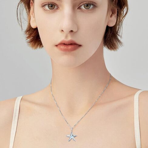 Mermaid Necklace for Women 925 Sterling Silver Mermaid Pendant Necklace with Moonstone Mermaid Jewelry Gift for Women Girls in Saudi Arabia
