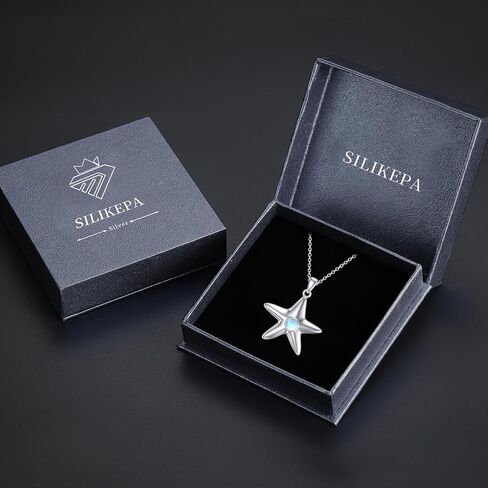 Mermaid Necklace for Women 925 Sterling Silver Mermaid Pendant Necklace with Moonstone Mermaid Jewelry Gift for Women Girls in Saudi Arabia