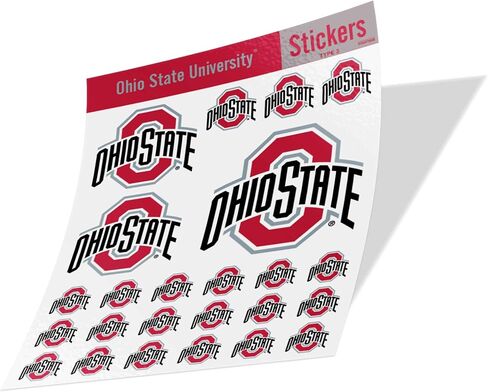 ملصقات صبار الصحراء جامعة ولاية أوهايو OSU Buckeyes ملصقات الفينيل شارات الفينيل زجاجة مياه الكمبيوتر المحمول سيارة القصاصات 11.39x8.98 T3 (النوع 3 C) in Saudi Arabia