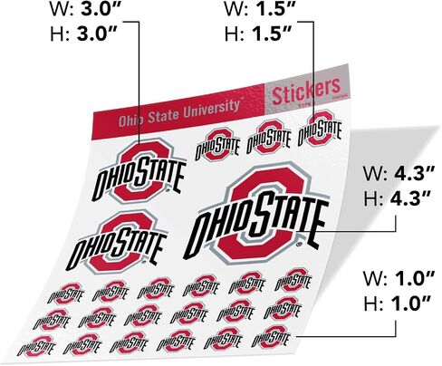 ملصقات صبار الصحراء جامعة ولاية أوهايو OSU Buckeyes ملصقات الفينيل شارات الفينيل زجاجة مياه الكمبيوتر المحمول سيارة القصاصات 11.39x8.98 T3 (النوع 3 C) in Saudi Arabia