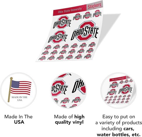 ملصقات صبار الصحراء جامعة ولاية أوهايو OSU Buckeyes ملصقات الفينيل شارات الفينيل زجاجة مياه الكمبيوتر المحمول سيارة القصاصات 11.39x8.98 T3 (النوع 3 C) in Saudi Arabia
