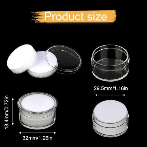 Prasacco 6 Pcs Small Loose Diamond Gemstone Display Case, Small Display Box for Jewelry Round Jewelry Show Box Clear Jewelry Organizer Container with Clear Top Lids and Sponge For Collectibles Crystal in Saudi Arabia