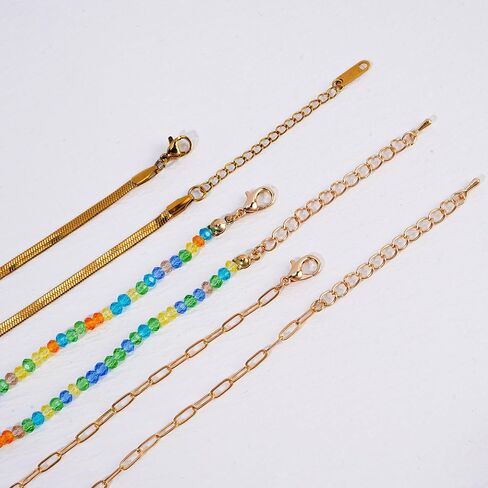 Boho Beaded Necklace Layered Pendant Necklace Natural Stone Handmade Necklace Jewelry Gifts for Women Girls in Kuwait