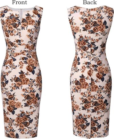 VFSHOW Womens Elegant Slim Front Zipper up Work Business Office Party Sheath Dress in Kuwait