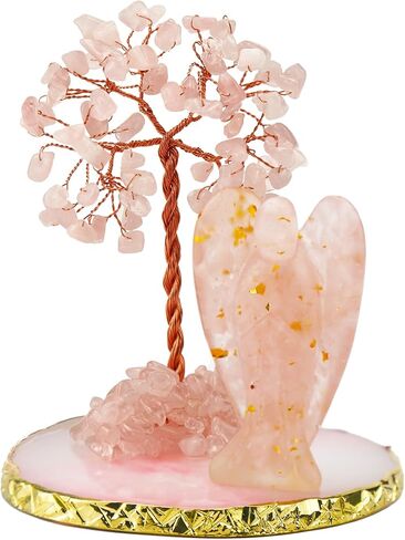 Black Obsidian Cat Chakra Crystal Tree and Healing Stones Cute Sleeping Cat Statue Lucky Kitten Figurine Office Bedroom Home Desk Decoration Cat Lovers Gifts for Women in Saudi Arabia