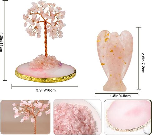 Black Obsidian Cat Chakra Crystal Tree and Healing Stones Cute Sleeping Cat Statue Lucky Kitten Figurine Office Bedroom Home Desk Decoration Cat Lovers Gifts for Women in Saudi Arabia