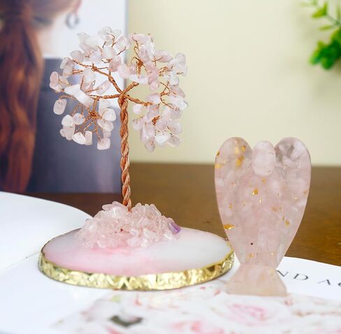 Black Obsidian Cat Chakra Crystal Tree and Healing Stones Cute Sleeping Cat Statue Lucky Kitten Figurine Office Bedroom Home Desk Decoration Cat Lovers Gifts for Women in Saudi Arabia